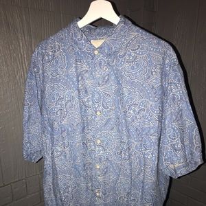 Tasso Elba Blue Paisley Shirt
